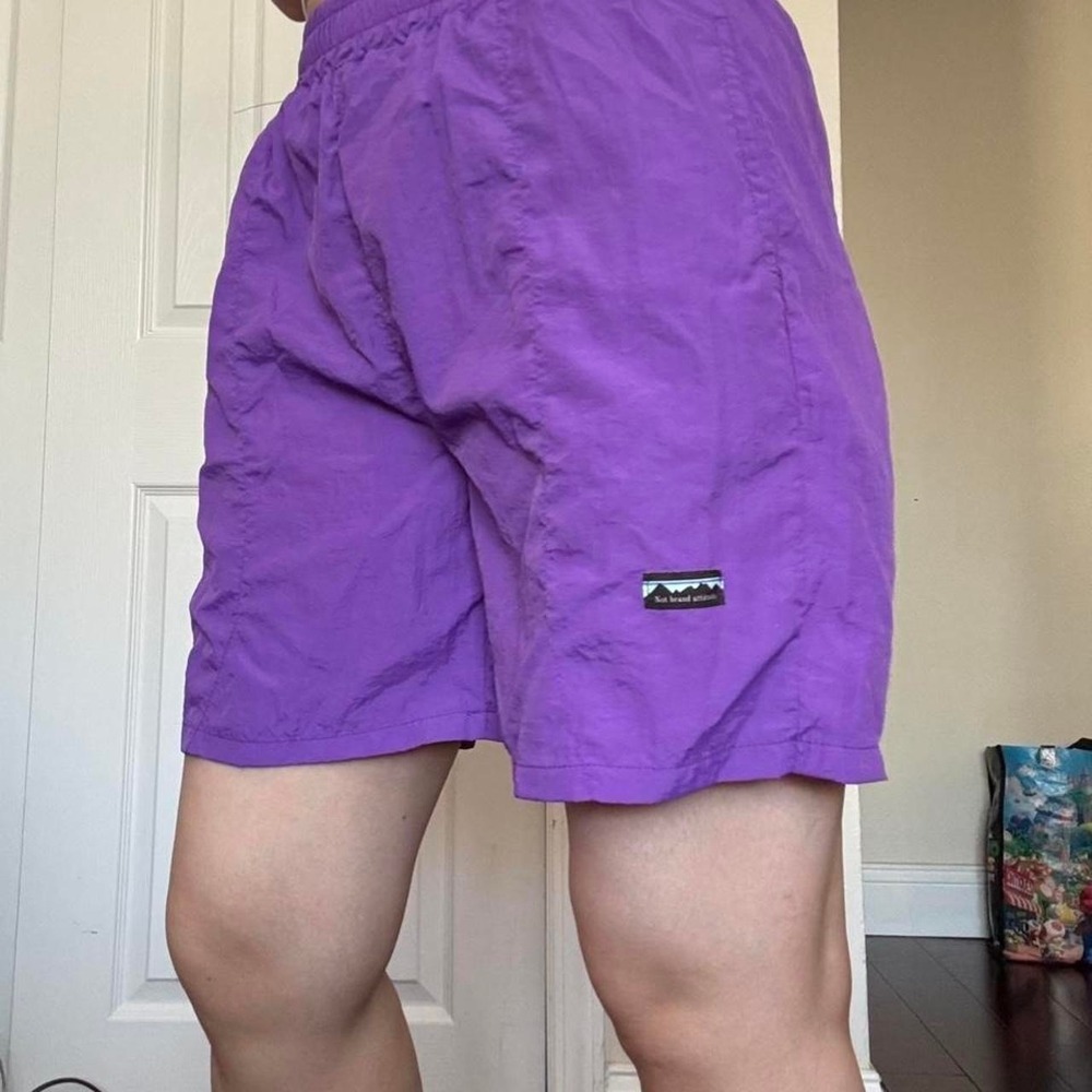 purple patagonia like shorts gorpcore granola outdoors shorts women's 6
